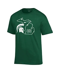 Champion Men's Michigan State Spartans 313 Crewneck Graphic T-Shirt