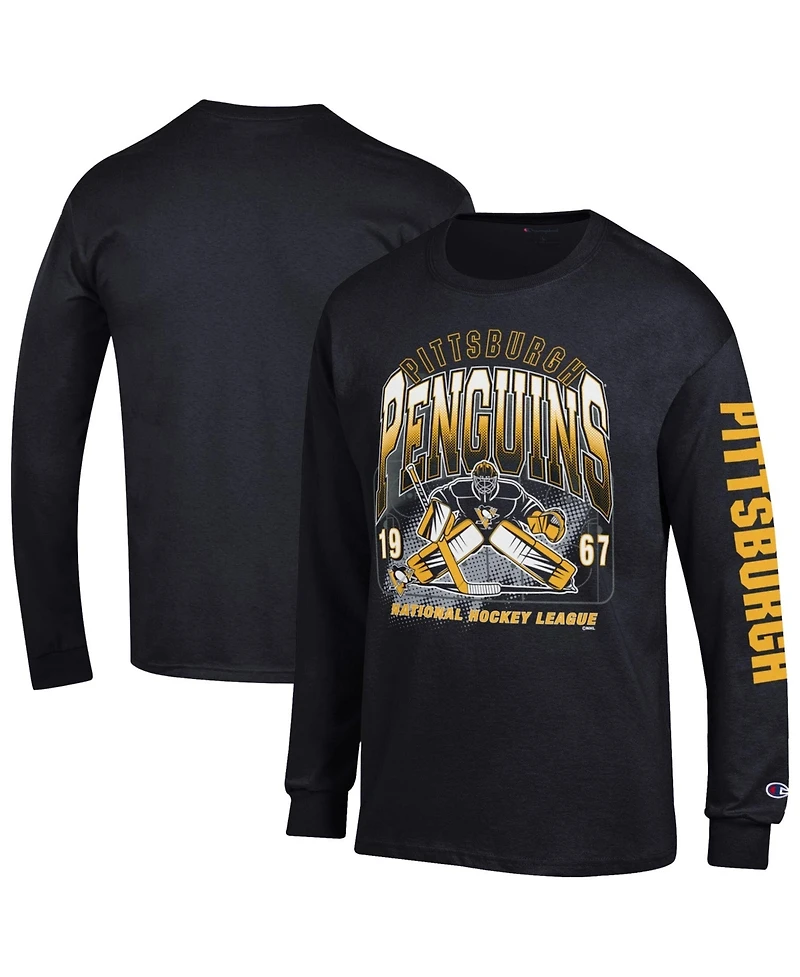 Champion Men's Pittsburgh Penguins Long Sleeve Jersey T-Shirt