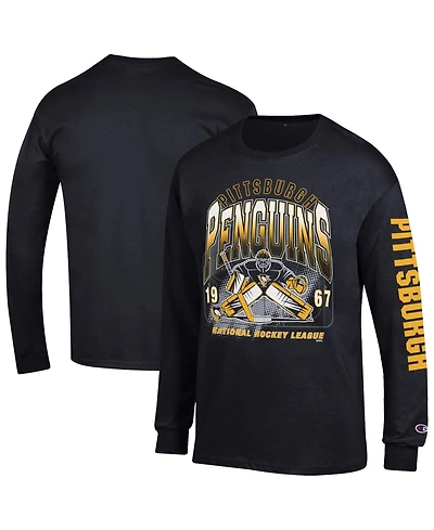 Champion Men's Pittsburgh Penguins Long Sleeve Jersey T-Shirt