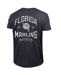 Champion Men's Miami Marlins Vintage Tri-Blend Classic-Fit Graphic T-Shirt