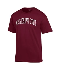Champion Men's Mississippi State Bulldogs Basic Arch Screen-Print Graphic Classic-Fit T-Shirt