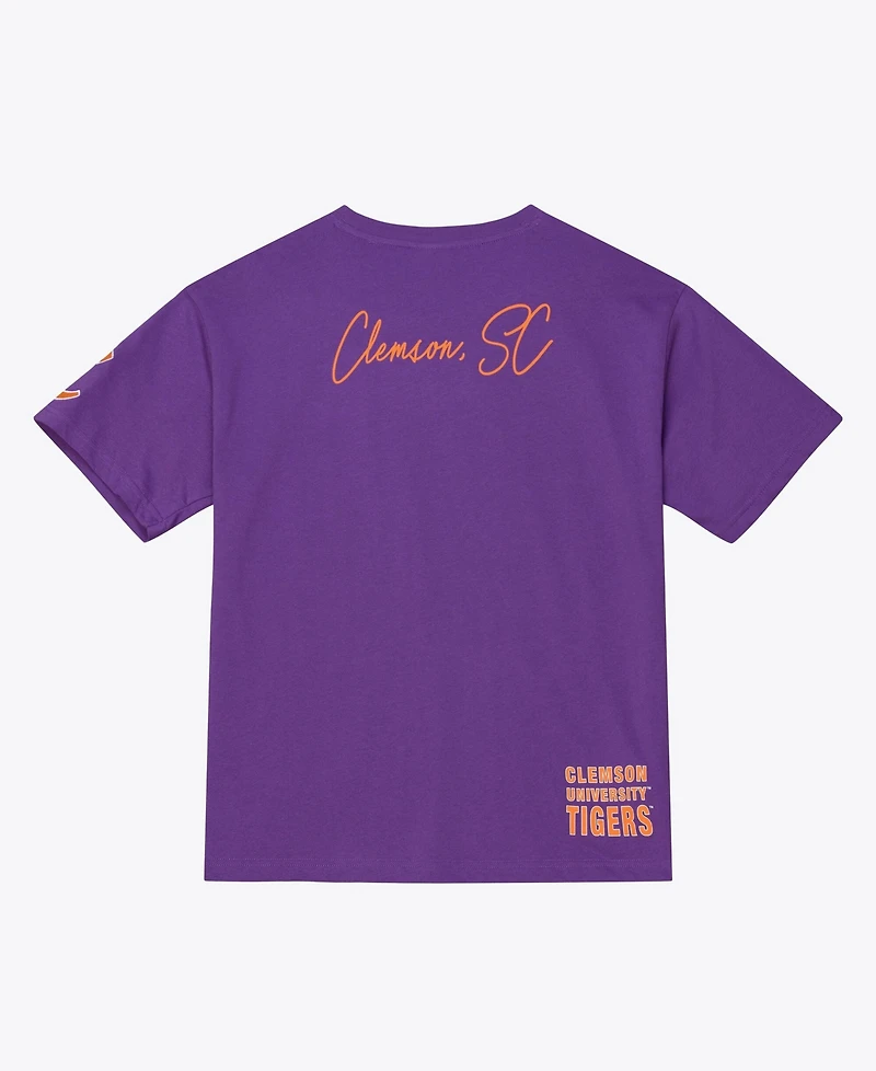 Mitchell & Ness Men's Purple Clemson Tigers Double Clutch Premium T-Shirt
