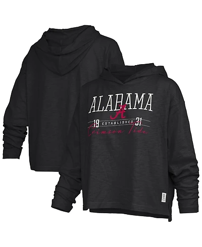 Pressbox Women's Alabama Crimson Tide Castillo Slub Long-Sleeve Hooded T-Shirt
