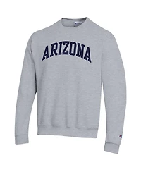 Champion Men's Arizona Wildcats Basic Arch Fleece Crewneck Long-Sleeve Sweatshirt