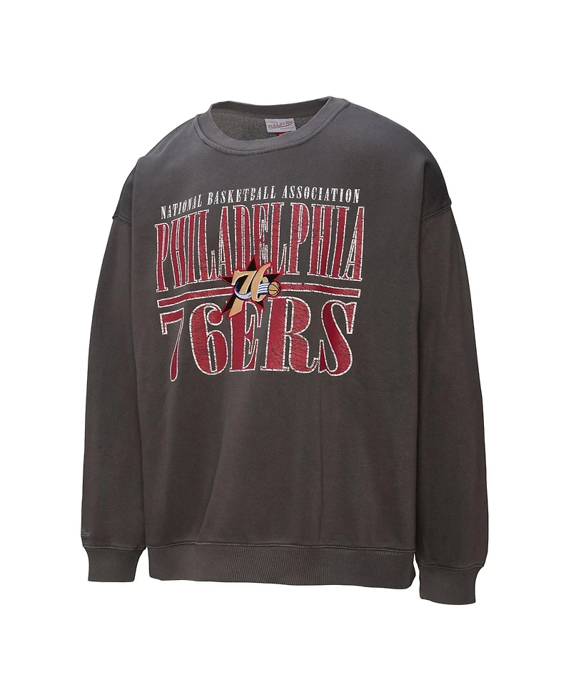 Mitchell & Ness Men's Philadelphia 76ers Nba Downtown Collection Relaxed-Fit Fleece Sweatshirt