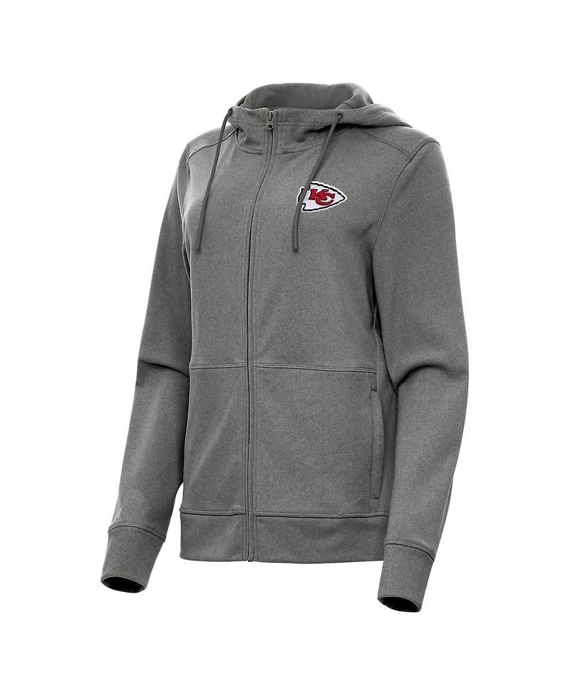Antigua Women's Kansas City Chiefs Seeker Fleece Full-Zip Hoodie
