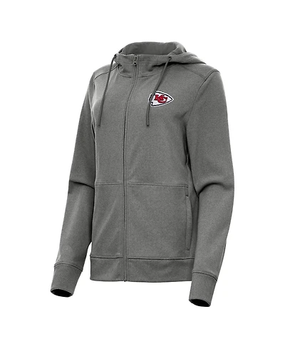 Antigua Women's Kansas City Chiefs Seeker Fleece Full-Zip Hoodie