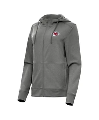 Antigua Women's Kansas City Chiefs Seeker Fleece Full-Zip Hoodie