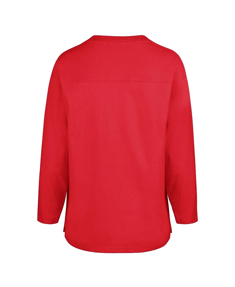 '47 Brand Women's Kansas City Chiefs Game Nod Timeless Long-Sleeve Crewneck Heavyweight Cotton T-Shirt