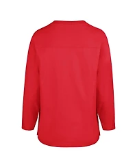 '47 Brand Women's Kansas City Chiefs Game Nod Timeless Long-Sleeve Crewneck Heavyweight Cotton T-Shirt