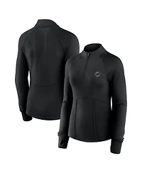 Fanatics Women's Black Miami Dolphins Elements Quarter-Zip Sweatshirt