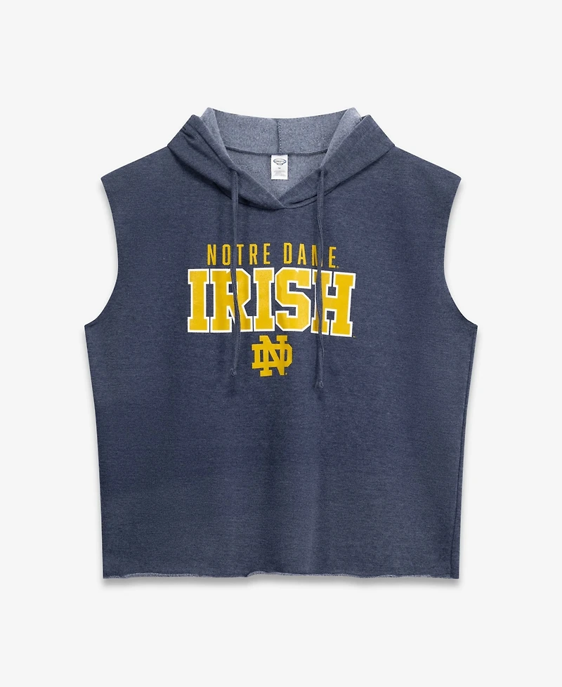 Fanatics Plus Notre Dame Fighting Irish Hooded Sleeveless Cotton-Blend Shorts and Hoodie Set