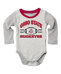 Wes & Willy Baby Boys and Girls Gray Ohio State Buckeyes Jie Hopper Set