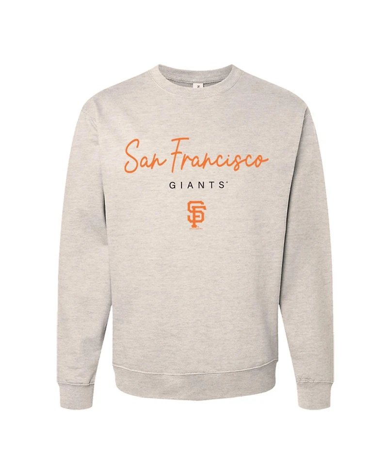Soft As A Grape Women's San Francisco Giants Pigment Dye Relaxed Fit Crewneck Sweatshirt