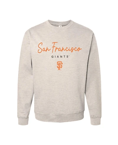 Soft As A Grape Women's San Francisco Giants Pigment Dye Relaxed Fit Crewneck Sweatshirt