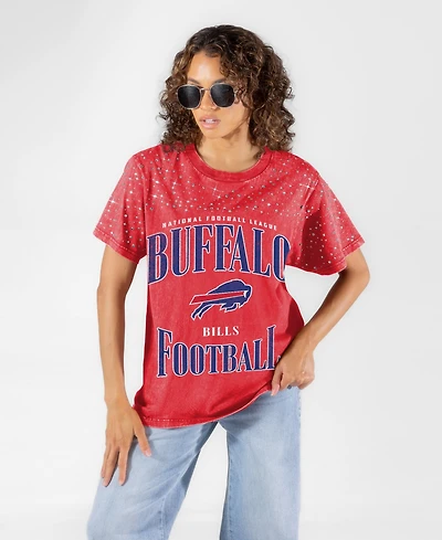 Gameday Couture Women's Buffalo Bills Sparkle Score Washed Micro Rhinestone T-Shirt