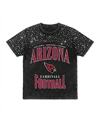 Gameday Couture Women's Arizona Cardinals the Zone Washed Micro Rhinestone Drop-Shoulder Garment-Washed T-Shirt