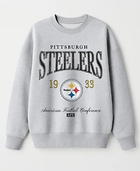Gameday Couture Women's Ash Pittsburgh Steelers Instant Classic Oversized Premium Drop Shoulder Sweatshirt