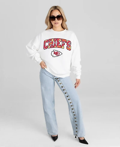 Gameday Couture Women's Kansas City Chiefs Sweet Play Oversized Drop Shoulder Sweatshirt