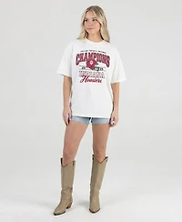 Gameday Couture Women's Indiana Hoosiers Legacy Play Oversized Screen Print Graphics T-Shirt