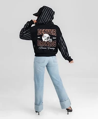 Gameday Couture Women's Denver Broncos Eyes on the Prize Cropped Full-Zip Hoodie