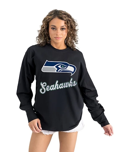 Gameday Couture Women's Seattle Seahawks Oversized Long-Sleeve T-Shirt