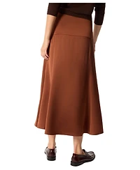 Whistles Women's Panel Waist Satin Midi Skirt