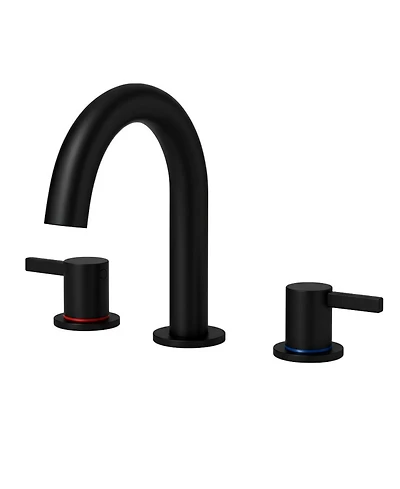 Phying Widespread Bathroom Faucet 8 Inch 2 Handle 3 Hole Vanity Sink Faucet with 360 Degree Rotatable Spout Pop Up Drain Durable Bathroom