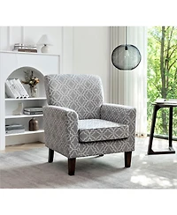 Slickblue Polyester Blend Accent Chair with Solid Wood Legs and Cushion Seat