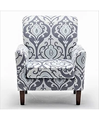 Slickblue Modern Patterned Armchair with Foam Padded Seat and Wood Legs