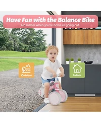 Allobebe Baby 3-Wheel Balance Bike with Adjustable Seat and Silent Wheels, Ages 1-3