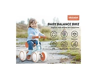 Allobebe Baby Balance Bike, 4-Wheel with Adjustable Seat and Silent Wheels, Ages 1-3