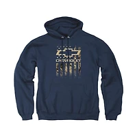 Corvette Men's Chevrolet Camo Flag Graphic Pullover Hoodie