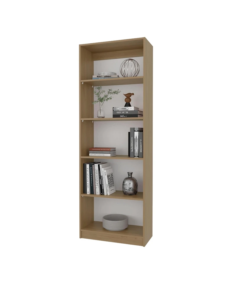 Fm Furniture Dam Bookcase with Open Storage and 5 Shelves