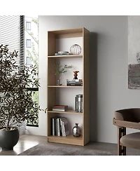 Fm Furniture Bear Flat Bookcase with Open Storage and 4 Shelves