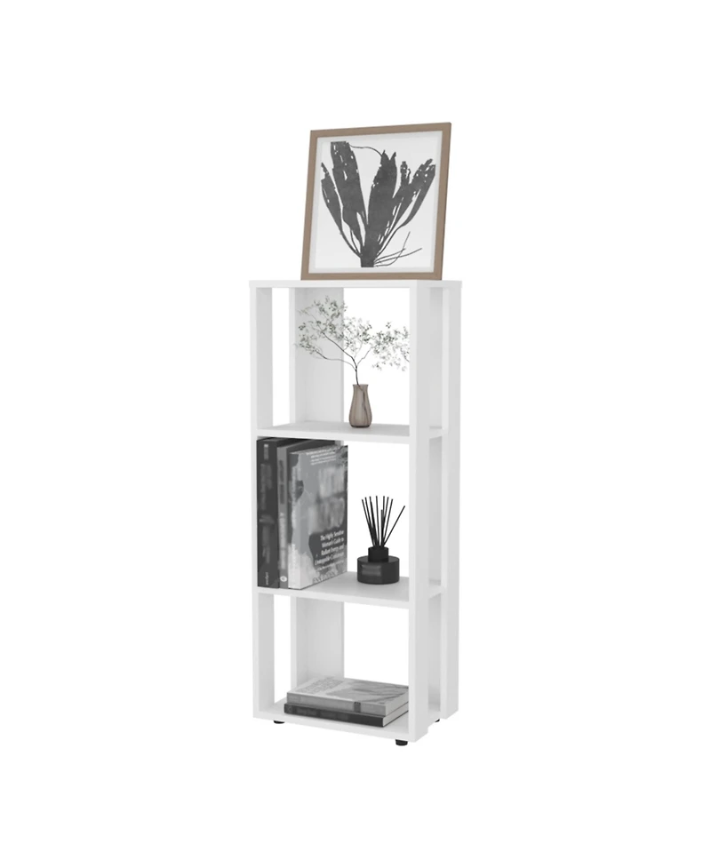 Fm Furniture Modoc Bookcase in Melamine with Open Storage