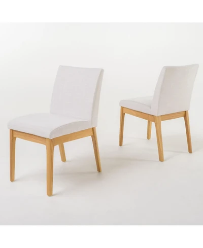 Flynama Set of 2 Contemporary Armless Rubberwood Dining Chairs, 300 Lbs Weight Capacity