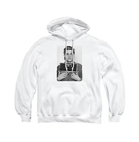 Elvis Men's Army Mug Shot Graphic Kangaroo-Pocket Cotton-Polyester Blend Pullover Hoodie