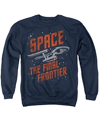 Star Trek Men's Space Travel Long-Sleeve Graphic Crewneck Sweatshirt