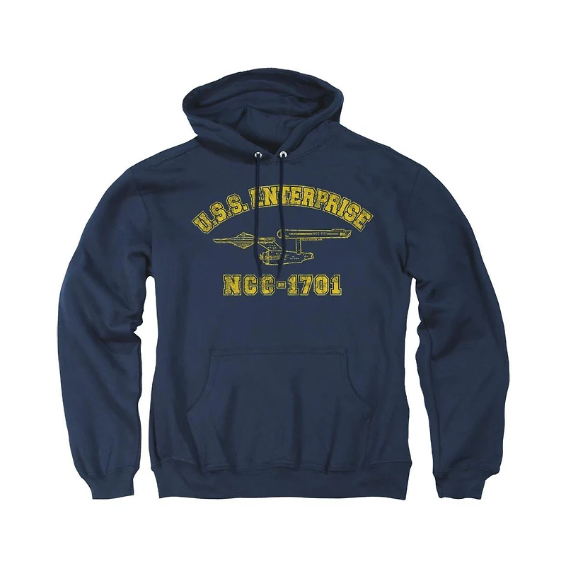 Star Trek Men's Enterprise Graphic Kangaroo-Pocket Hoodie