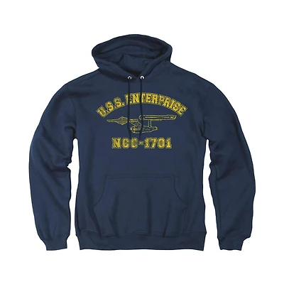 Star Trek Men's Enterprise Graphic Kangaroo-Pocket Hoodie