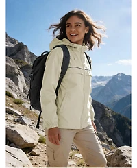 Piscifun Women's Waterproof Packable Lightweight Hooded Rain Jacket