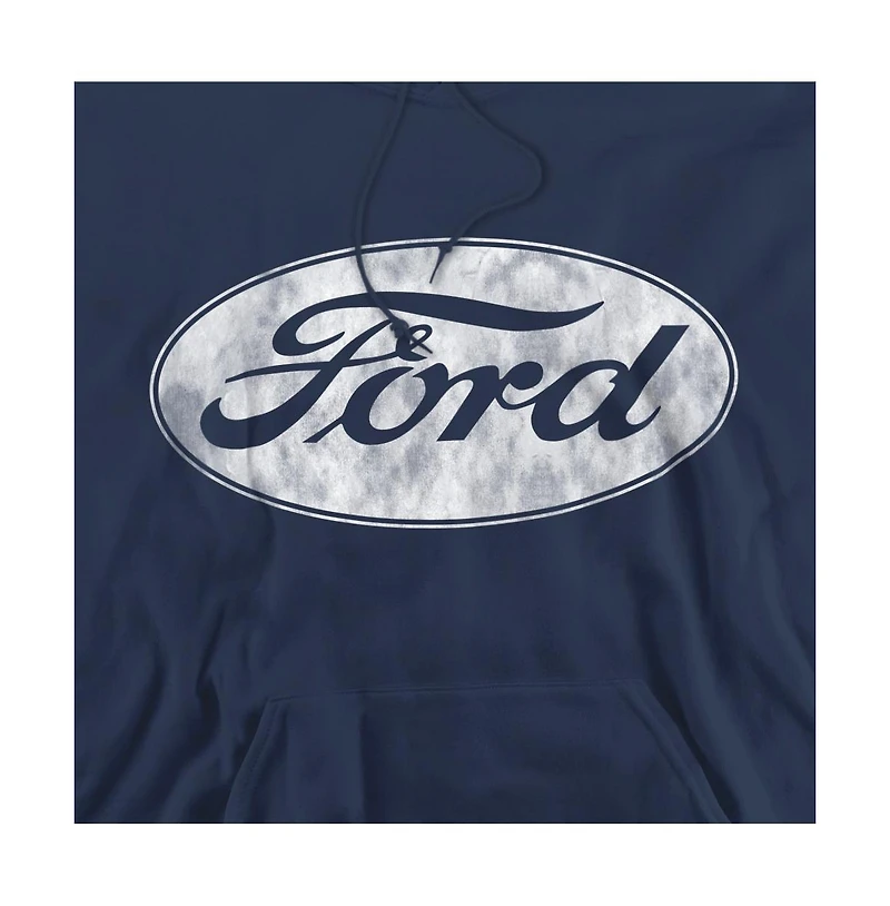 Mustang Men's Ford Logo Pull-Over Hoodie