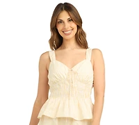 Bcx Juniors' Resort Stripe Mid-Rise Striped Wide-Leg Shorts, 3" Inseam