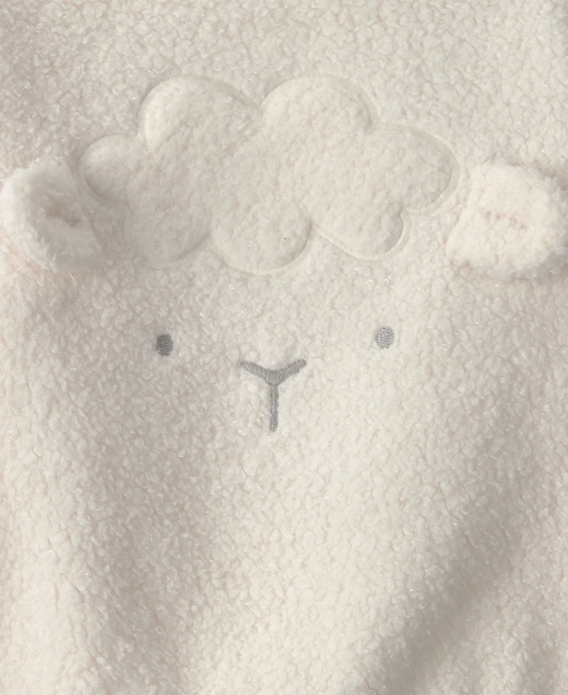Carter's Baby Boys' and Baby Girls' Lamb Fleece Top and Pants, 2-Piece Set