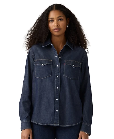Levi's Women's Evans Relaxed Western Long-Sleeve Denim Shirt