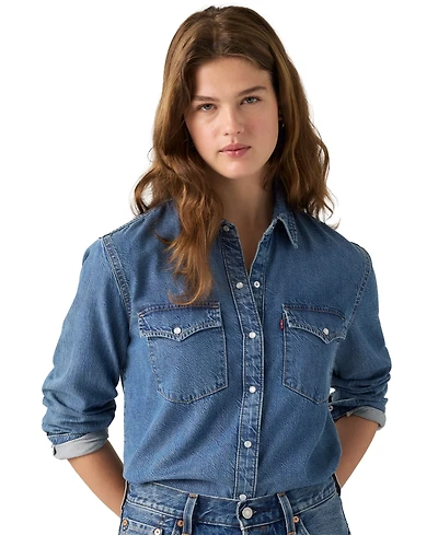 Levi's Women's Evans Relaxed Western Long-Sleeve Denim Shirt