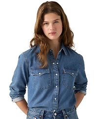 Levi's Women's Evans Relaxed Western Long-Sleeve Denim Shirt