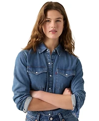 Levi's Women's Evans Relaxed Western Long-Sleeve Denim Shirt