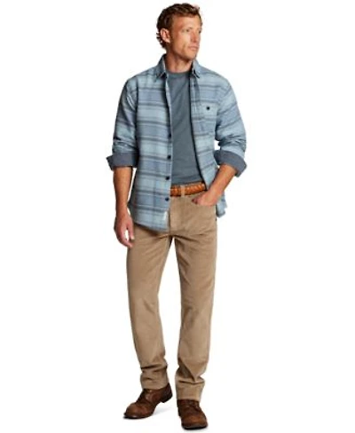 Weatherproof Vintage Mens Brushed Crewneck T Shirt Superfine Corduroy Pants Stripe Twill Flannel Overshirt Jacket